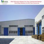 Truss Structure Steel Pre Engineered Buildings PVC Window Roll Up Door