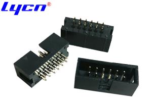 China 8 Pin - 64 Pin Gold Plated Box Header Connector DIP Type PA9T 2.0mm Pitch on sale