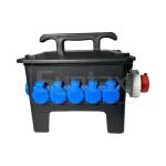Syntax New RB13 Rubber Box 32A Three Phase Outdoor Mains Distro Box For Live