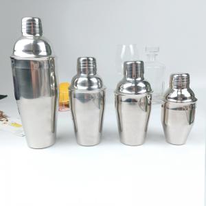 China 250ml 500ml 700ml Stainless Steel Large Bartender Shaker With Built In Strainer on sale