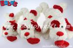 Bobo's Plush White Lying Dog Animal With Red Heart Pillow In Wholesale Price