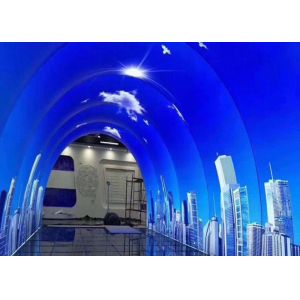 Customized Shape Interior Curved RGB LED Screen Passageway Background