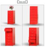 Stainless Steel OEM 3 Drawer Vertical File Cabinet , Commercial Lateral File