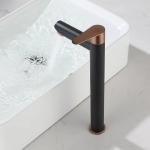 Matte Black Bathroom Vessel Sink Faucet SUS304 Stainless Steel Basin Cold Tap