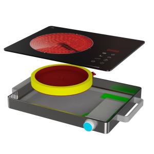 China Black Crystal Portable Ceramic Cooker Tabletop Hob No Radiation Energy Saving factory