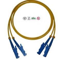 Dual Core E2000 Patch Cord Fiber Optic Multimode / Singlemode Low Insertion Loss