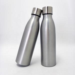 China 17oz Nature Color Stainless Sports Bottle , Vacuum Sports Bottle With Pop Up Lid factory