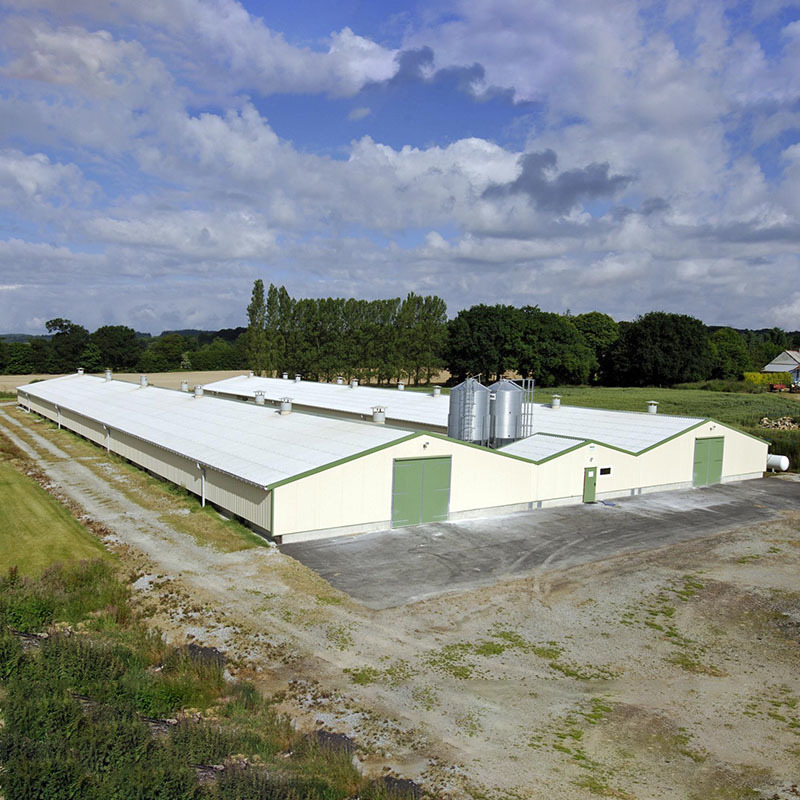 Fully Customizable Chicken House Construction Steel Frame Farm Building ISO