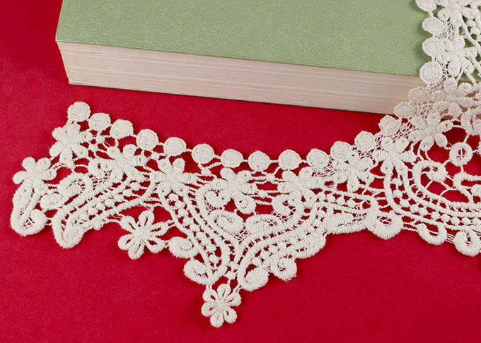 Emrbroidered Cotton Collar Applique With Retro Guipure Lace Pattern Custom