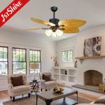 Silent Motor Remote Control Classic Ceiling Fans With Light Five Blades