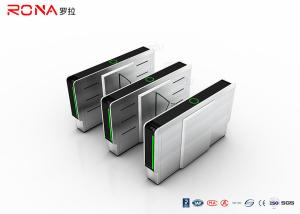 China University Project Case Flap Barrier Gate Acrylic PU 0.6S SUS304 Flat Turnstile Gate factory