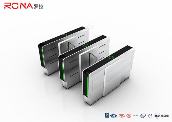 University Project Case Flap Barrier Gate Acrylic PU 0.6S SUS304 Flat Turnstile