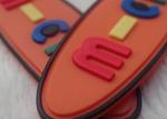 Rose Red Soft PVC Patches For Face Washing Instrument / Soft Silicone Patch
