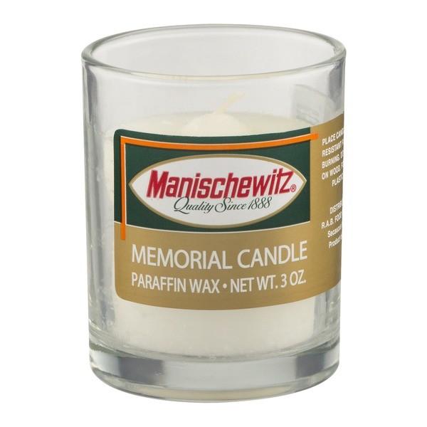 100% paraffin wax unscented memorial glass candle burns for 26 hours with