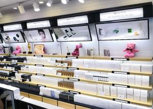 China Modern Cosmetic Display Showcase , Fashionable Makeup Display Cabinet factory