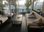 Deck Frameless U Channel Glass Railing Powder Coating For Residential
