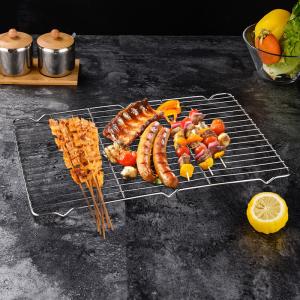 China Long - Lasting Mesh Stainless Steel Baking Rack For BBQ Bakery Barbecue Net Pan Tray factory