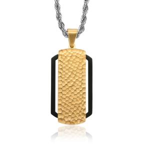 China In Stock Stainless Steel and Gold Pendants Necklaces Factory Wholesale Men's Necklace factory