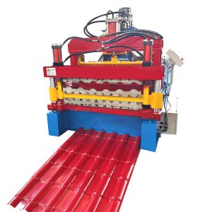 Double Layer Galvanized Tile Roofing Sheet Making Machine Chain Drive