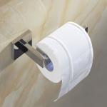 Luxury Bathroom Hardware Accessories Chrome Finished Adhesive Toilet Roll Holder