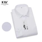 Men's Formal and Casual Wear Cotton No-Iron Long Sleeve Dress Shirt with Water