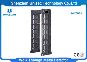 China Police Equipment Black 24 Zones Portable Metal Detector With 7 Inch Touch Screen factory