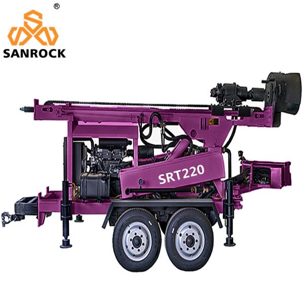 200m Deep Water Well Drilling Equipment Small Trailer Mounted Water Well Drill