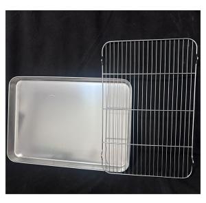 China Kitchen Tools Stainless Steel Cooling Tray Rack For Baking Wire Mesh Tray factory