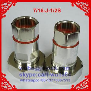 China DIN 7/16 male connector clamp type for 1/2superflex cable all brass PIM 1.15 factory