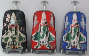 China 3d car child trolley luggage bag female primary school students trolley school bag h factory
