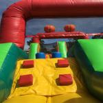 Small Football Obstacle Speed Racer Bounce House For Kids Customized Color