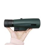 10-30×50 Green Zoom Monocular Telescope Smartphone Adapter Portable For Camping