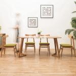 Latest Designs Solid Wood Furniture White Oak Dining Table