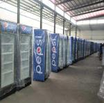 Coca-Cola Pepsi glass display cabinet door gold series vertical refrigerated