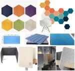 Graphic Room Decorative Sandwich Wall Panels Absorbs Sound Polyester Acoustic