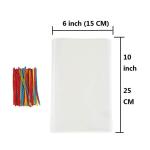 100 Count 9 X 12 inch 2 Mil Clear Plastic Reclosable Zip Bags Resealable Lock