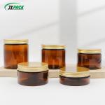 leak proof PET Plastic Jar 500ml Cream Jar Cosmetic Packaging With Gold Lid