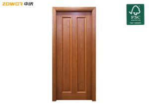 China Interior Single Swing PVC Finished Hinged Wooden Door factory