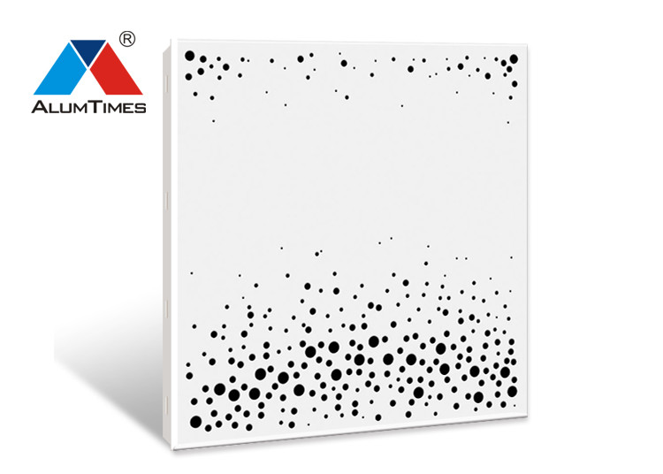 Decorative Suspended Aluminium Perforated Ceiling Square Shape With LED Light