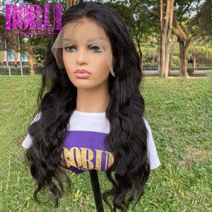 China Pre Plucked Cuticle Aligned Body Wave 100% Human Hair Lace Frontal Wigs factory