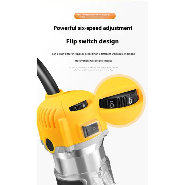 Bobenelectric Trimmingmachine Woodworking Trimming Slotting Machine Engraving Machine Electric 6-speedwoodworkingmilling Machine