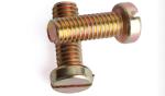 Yellow Chromate Plated Steel Slotted Drive Fillister Head Machine Screws Steel