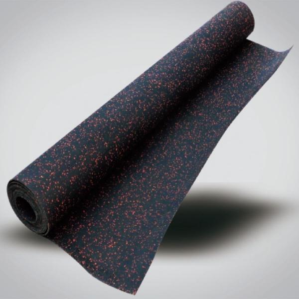 China 1220X6mm Non Slip Rubber Matting Roll Shock Absorption Gym Mat Rolls Lightweight For Exercise factory