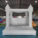 Mini Size 8*8ft Inflatable White Jumping Bounce House For Wedding Birthdays