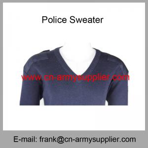 China Wholesale Cheap China Military Wool Polyester Police Army Navy Blue Cardigan on sale