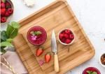 Food Level Multifunction Bamboo Cheese Cutting Board Large Square Shaped 13x13"