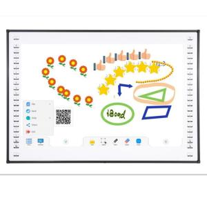 China Infrared Interact Whiteboard Writing Board Fingers Touch Smart Boards For School Teaching &amp; Business Meeting factory