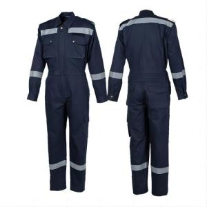 China Comfortable 100% Cotton Safety Coverall Suit Pre Shrunk Fire Retardant For Personal Protection factory