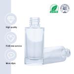 Unique 50ml Glass Cosmetic Packaging Cylinder Perfume Bottle With Gold Spray