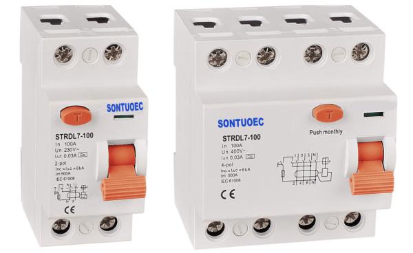China RCCB A type AC type STRO07-40 4.5kA，6kA  RESIDUAL CURRENT CICUIT-BREAKER factory